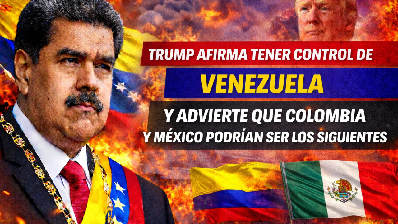 Trump afirma tener control de Venezuela y advierte que Colombia y México podrían ser los siguientes