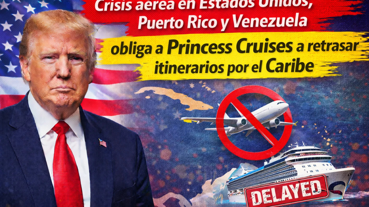 Crisis aérea en Estados Unidos, Puerto Rico y Venezuela obliga a Princess Cruises a retrasar itinerarios por el Caribe