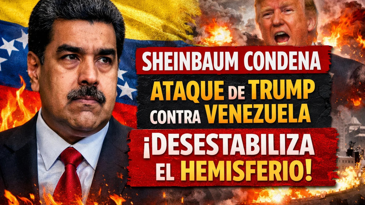 Sheinbaum condena el ataque de Trump contra Venezuela y advierte que “desestabiliza el hemisferio”