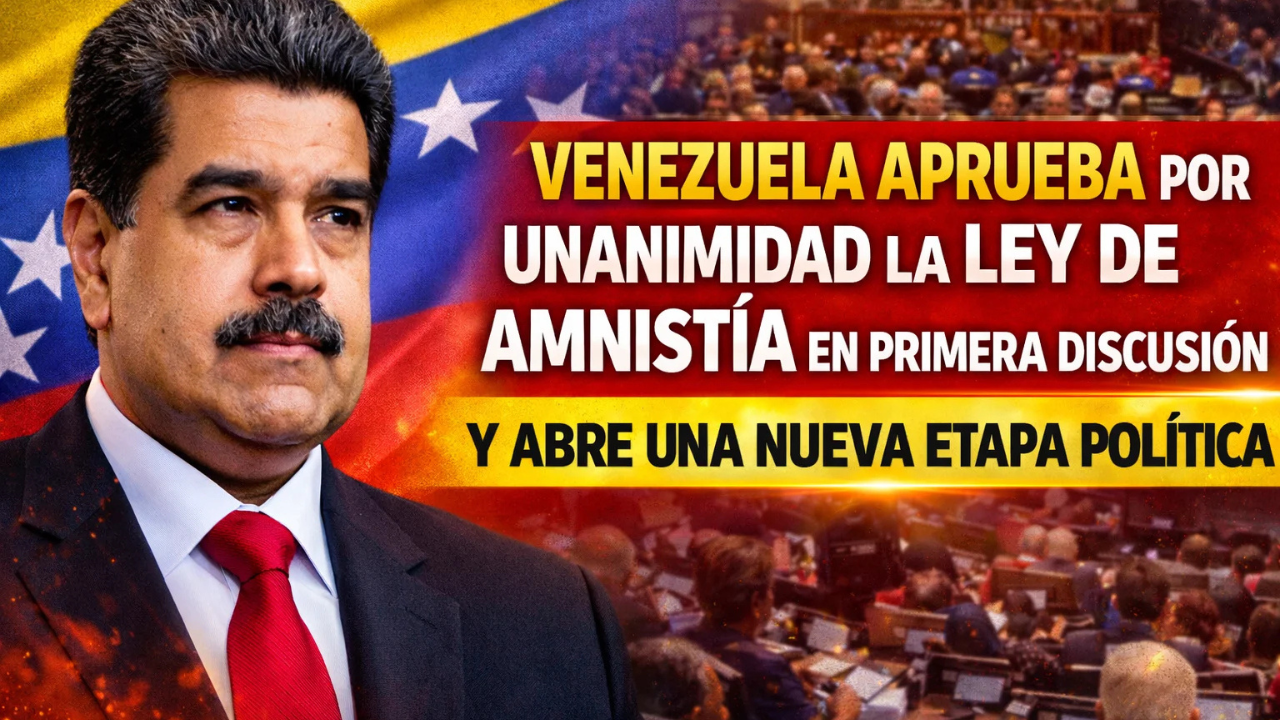Venezuela aprueba por unanimidad la Ley de Amnistía en primera discusión y abre una nueva etapa política