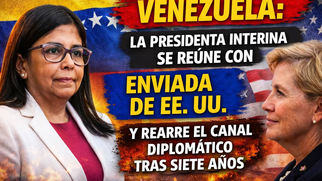 La presidenta interina de Venezuela se reúne con enviada de EE. UU. y reabre el canal diplomático tras siete años