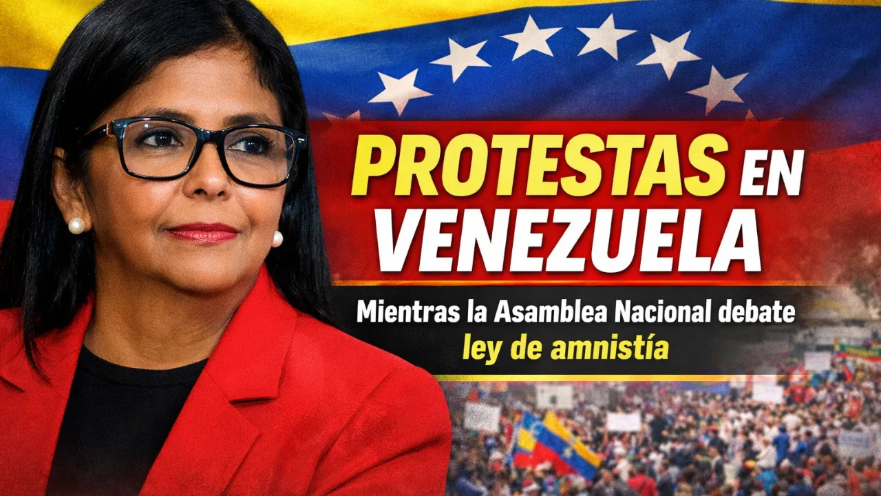 Protestas en Venezuela mientras la Asamblea Nacional debate proyecto de Ley de Amnistía