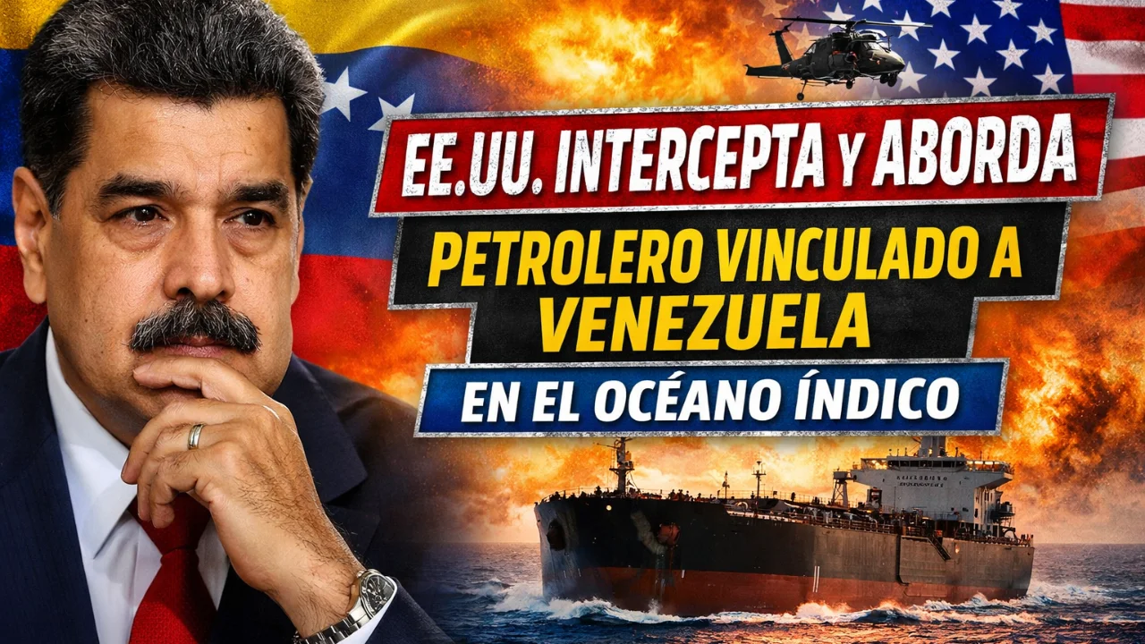 US intercepta y aborda un petrolero vinculado a Venezuela en el Océano Índico